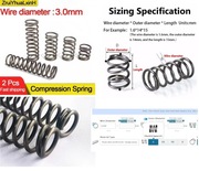 Sprężyna dociskowa absorbcyjna kompresująca 100mm out:22m 3mm 65NM