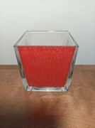 Świecznik decoupage RED