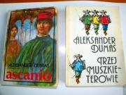 Zestaw książki A. Dumas; Ascanio; Trzej muszkieterowie + gratis kaseta pop