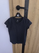 T-shirt dziewczęcy h&m 110/116 granatowy