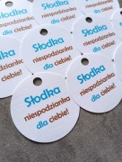 Zawieszki bileciki do podziękowań do Nutelli 2x