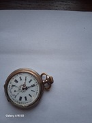 Zegarek cylinderek kieszonkowy ,koperta cała ze srebra 