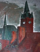 pejzaż WROCŁAW OBRAZ AKRYLOWY na papierze 70x90 cm ŁADNY UNIKAT
