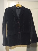 Żakiet - wizytowy z czarnego weluru
