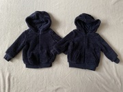 Ciepłe bluzy na zamek futrzak futrzaki dla bliźniaków 86 92 lupilu