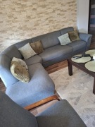 Kanapa narożna z fotelami