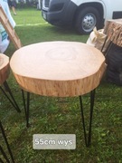 Stolik kawowy z plastra orzech włoski 