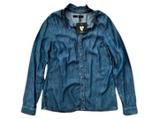 Koszula ciemnoniebieska z marszczeniem, v by very, S/M