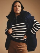 H&M sweter z wełną szerokie rękawy golf na zamek uniwersalny oversize