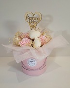 DZIEŃ BABCI prezent Kwiaty Bukiet Flower Box z pachnących świec sojowych