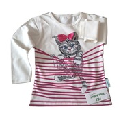 Bluzka baw, rozm. 92 , kotek, dla dziewczynki