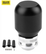 Uniwersalna aluminiowa gałka zmiany biegów – czarna, okrągła, 