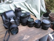 APARAT YASHICA FX3 SUPER 2000 + 6 OBIEKTYWÓW