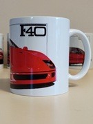 Kubek 330 ml biały Ferrari F40 samochód auto prezent 