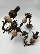 ŻYRANDOL TRÓJRAMIENNY MOSIĄDZ ONYKS vinatge retro