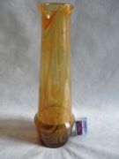 VINTAGE DUZY  WAZON SZKLANY HUTA  LAURA  TARNÓW CZASY PRL