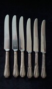 Srebrne noże 6 sztuk 