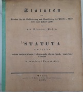 Statuta związku celem rozkrzewiania i ulepszania chowu koni... 1838 rok