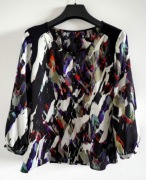 32 (XXS) bluzka Mexx - letnia, przewiewna - rękaw 3/4