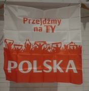 Flaga kibica POLSKA Tyskie 90x90 cm
