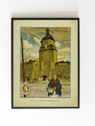 Stary Plakat Turystyczny Lublin Brama Krakowska 1933r. 70x50cm