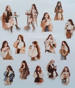 naklejki 30 szt dziewczyny kawa scrapbooking