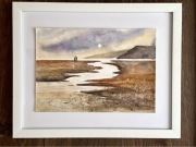 Plaża w Pomoriu. Original Akwarela A4