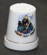 Naparstek Kolekcjonerski Porcelanowy Wiking z Norwegii