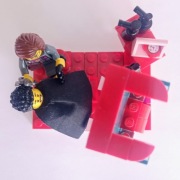 zestaw LEGO salon fryzjerski urody fryzjer fryzjerka nozyczki ludziki