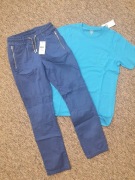 Bawełniane spodnie i koszulka 164 Smyk nowe