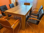 krzesła 4 czarne i 2 brązowe