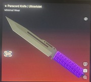 Paracord knife ultraviolet mw