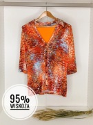 Kolorowa bluzka z rękawem 3/4 damska M&S Rozmiar M 