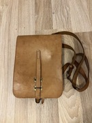 Skórzany mapnik vintage – torba na mapy, mosiężne okucia