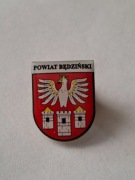 Herb powiat Będziński przypinka pin odznaka wpinka