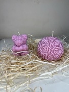 PROMOCJA Świeczki sojowe zestaw prezentowy miś róże urodziny rocznica 