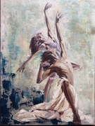 Taniec, akryl na płótnie