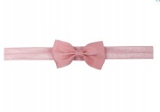 Opaska dziecko kokardka niemowle 40-50cm BRUDNYRÓŻ