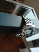 Zegarek męski elektroniczny vintage w stylu casio bransoletka solidna stal 