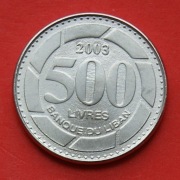 500  Livres   2003 r -    Liban  Cedr   stan !!!