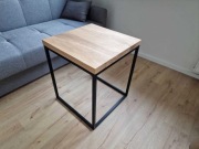 Solidny stolik kawowy dębowy 50x50 cm | NOWY |