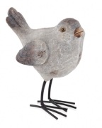 Home&You ptak figurka Naturalbird szary duży