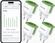 4x Smart plug smart socket green sun 