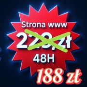 SZOK! Twoja Profesjonalna Strona WWW w 48h za JEDYNE 188