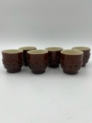 Kubeczki, kieliszki gliniane 6 szt. Lata 80te