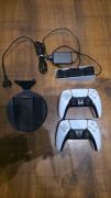 PlayStation 5 - 2 Pady + Stacja Ładująca | Carbon Edition + 4 GRY FIFA 26