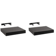 DWIE Półki ścienne samowiszące 23x23 cm ciemny dąb/wenge