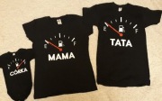 Śmieszny T-shirt Mama,Tata,Córka, body 62