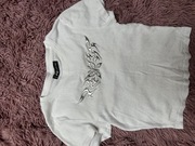 top biały z wzorem motylka