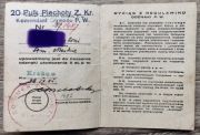 Legitymacja do odznaki ukończenia przysposobienia 1935r.